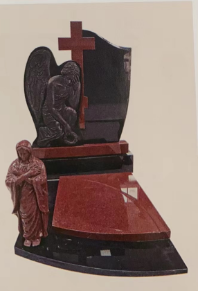 Кина Ксингиан - религијска тема Камен резбарије надгробног споменика (Ангел и Дјевичанска Марија)
